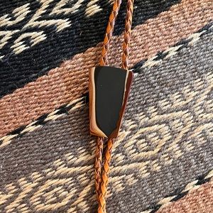 Vintage Agate Bolo Tie